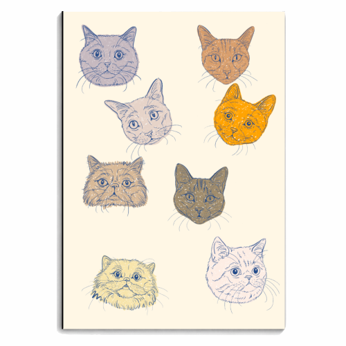Cat Portrait Pattern - personalised A4, A5, A6 notebook by Adam Regester