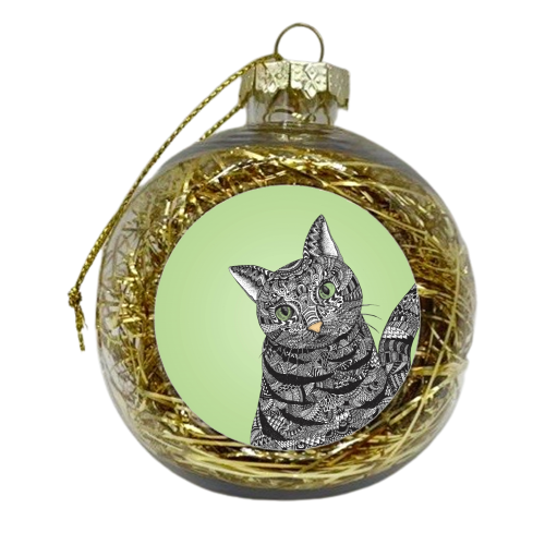 Catherine The Cat - xmas bauble by Gentangle Designs