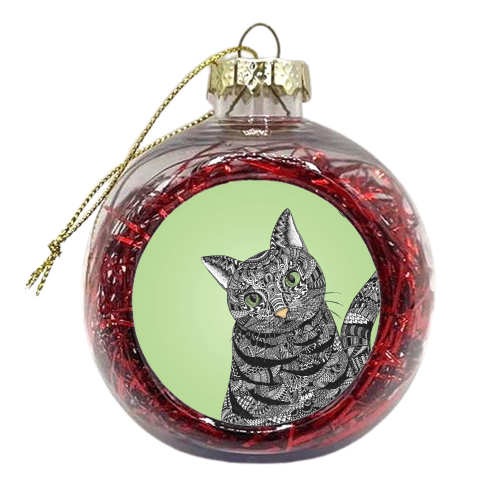 Catherine The Cat - xmas bauble by Gentangle Designs