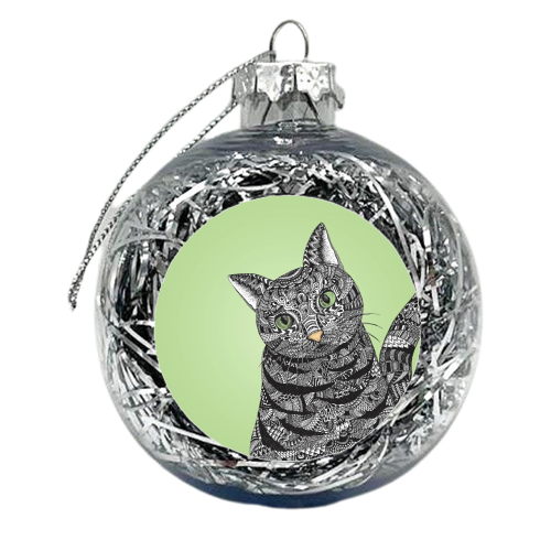 Catherine The Cat - xmas bauble by Gentangle Designs
