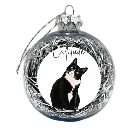 Catitude Cat - xmas bauble by Toni Scott