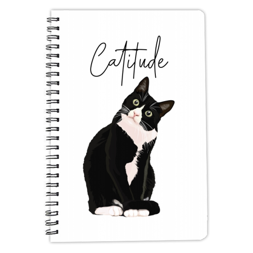 Catitude Cat - personalised A4, A5, A6 notebook by Toni Scott