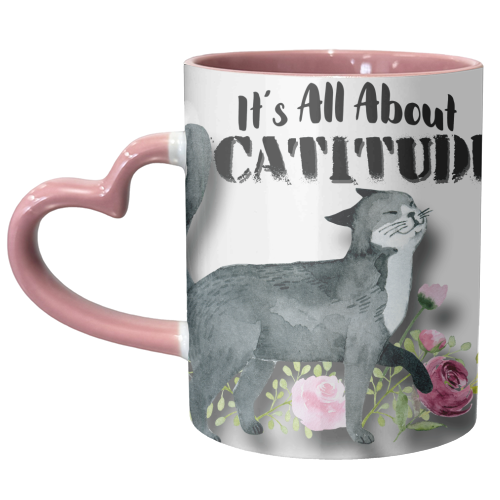Catitude - unique mug by Eunice Buchanan