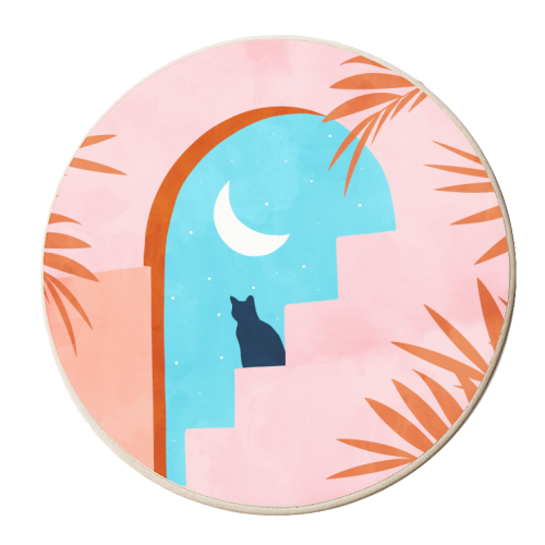 Catrospection - personalised beer coaster by Uma Prabhakar Gokhale