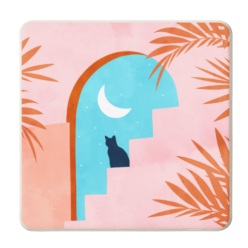 Catrospection - personalised beer coaster by Uma Prabhakar Gokhale