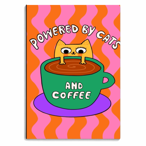 Cats And Coffee - personalised A4, A5, A6 notebook by The Paper Tail