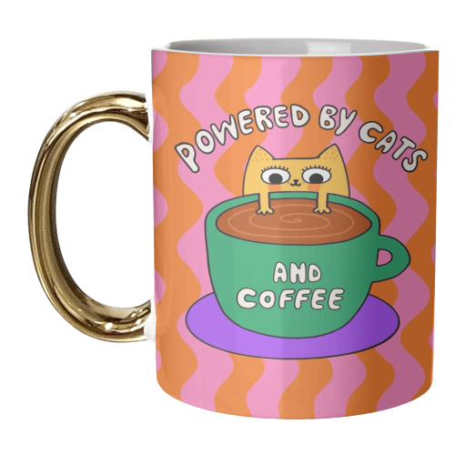 Cats And Coffee - unique mug by The Paper Tail