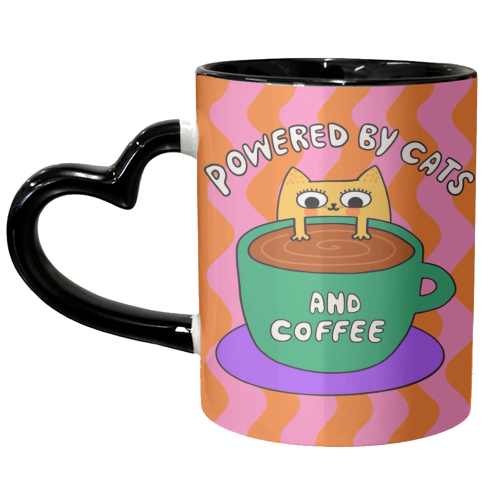 Cats And Coffee - unique mug by The Paper Tail