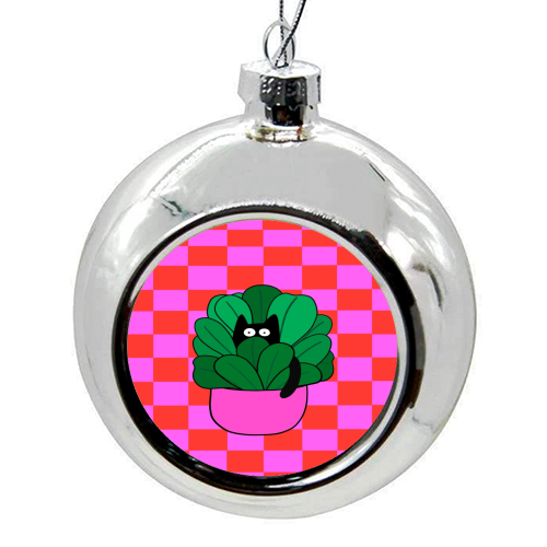 Cats And Plants - colourful christmas bauble by The Paper Tail