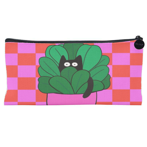 Cats And Plants - flat pencil case by The Paper Tail