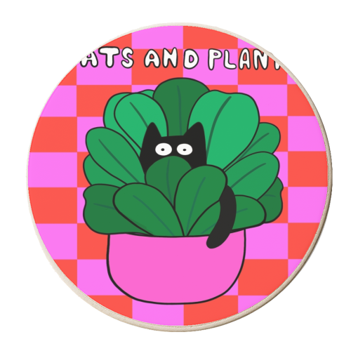 Cats And Plants - personalised beer coaster by The Paper Tail