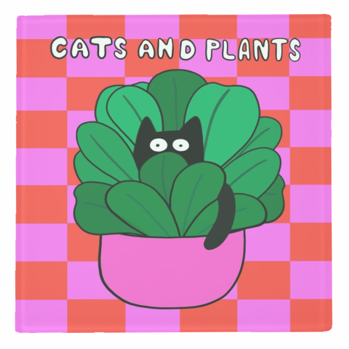 Cats And Plants - personalised beer coaster by The Paper Tail