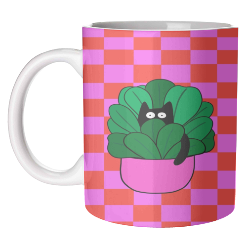 Cats And Plants - unique mug by The Paper Tail