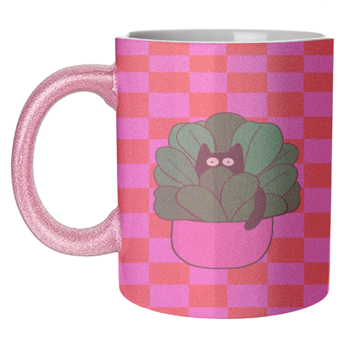 Cats And Plants - unique mug by The Paper Tail