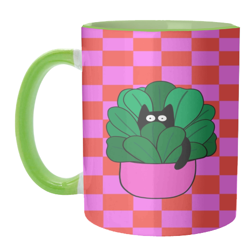 Cats And Plants - unique mug by The Paper Tail