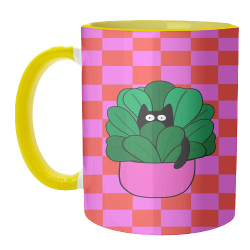 Cats And Plants - unique mug by The Paper Tail