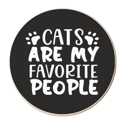 cats are my favorite people - personalised beer coaster by Anastasios Konstantinidis