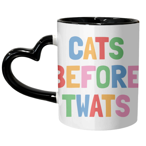 Cats before Twats - unique mug by Stephanie Komen