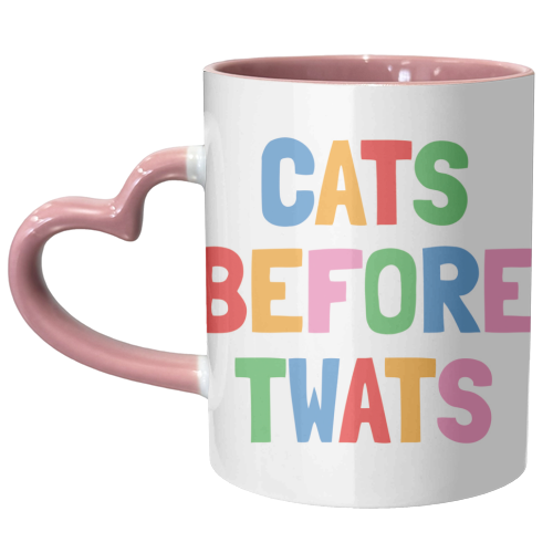 Cats before Twats - unique mug by Stephanie Komen