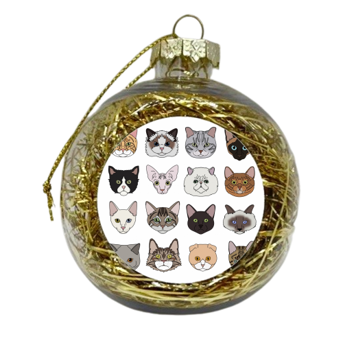 Cats - xmas bauble by Kitty & Rex Designs