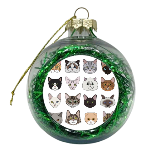 Cats - xmas bauble by Kitty & Rex Designs