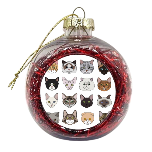 Cats - xmas bauble by Kitty & Rex Designs