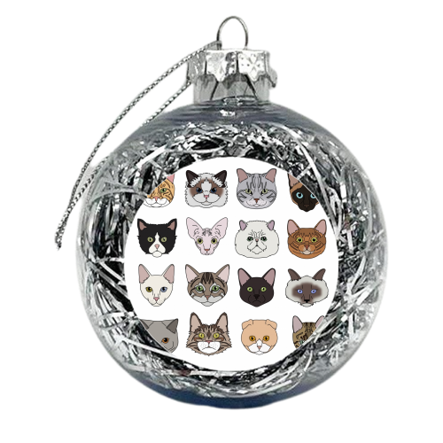 Cats - xmas bauble by Kitty & Rex Designs