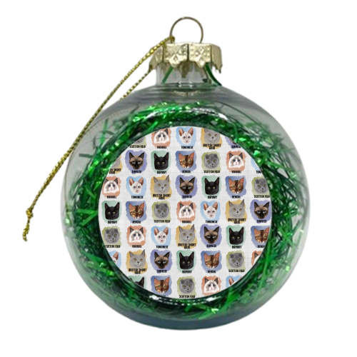 Cats! - xmas bauble by Sarah Leeves