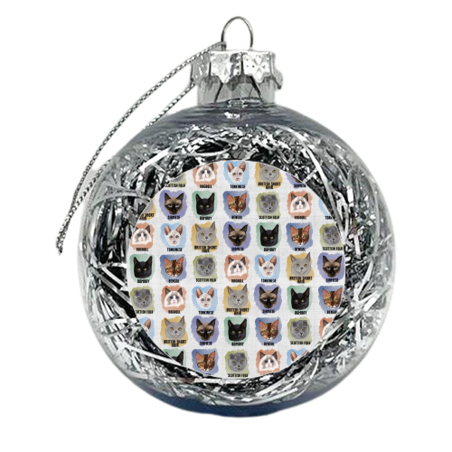Cats! - xmas bauble by Sarah Leeves