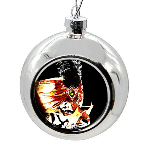 CATS IN HATS - colourful christmas bauble by Wallace Elizabeth