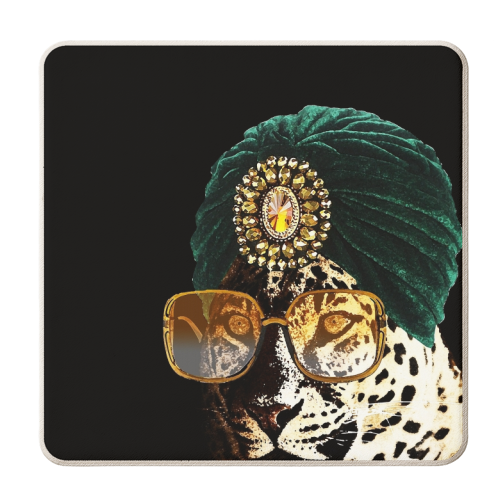 CATS IN HATS - QUEEN OF THE JUNGLE - personalised beer coaster by Wallace Elizabeth