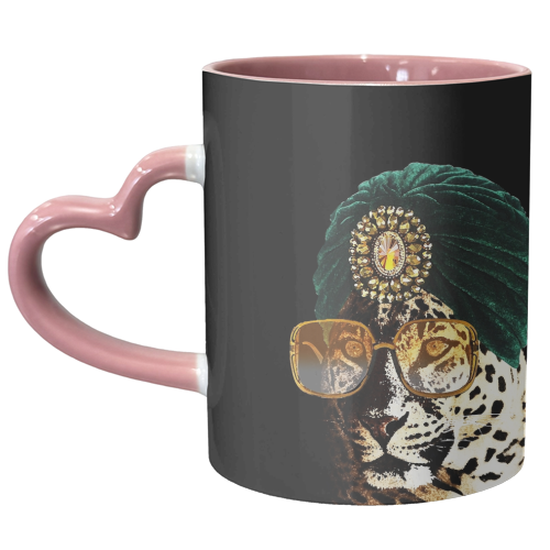 CATS IN HATS - QUEEN OF THE JUNGLE - unique mug by Wallace Elizabeth