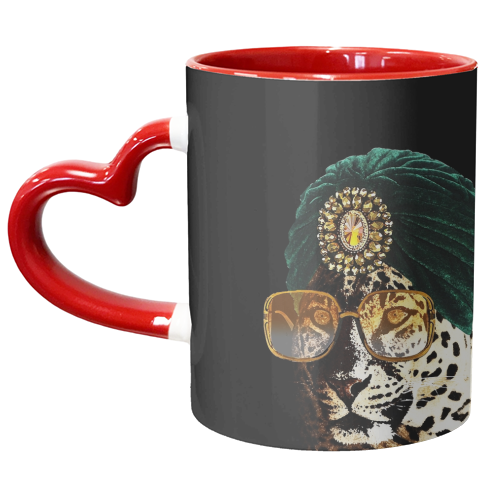 CATS IN HATS - QUEEN OF THE JUNGLE - unique mug by Wallace Elizabeth
