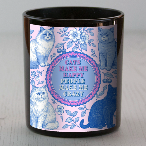 Cats Make Me Happy - scented candle by Lilly Rose