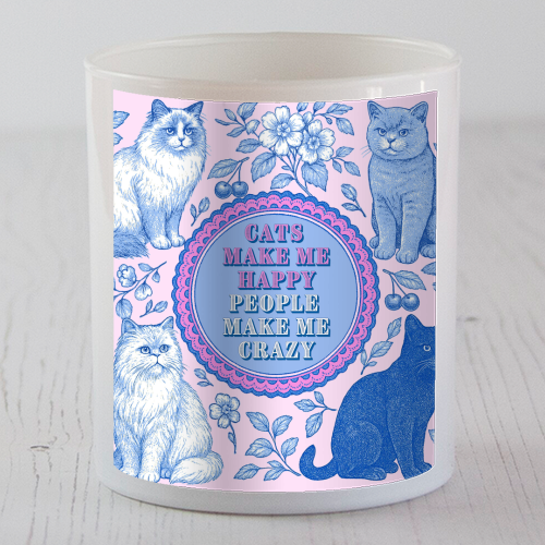 Cats Make Me Happy - scented candle by Lilly Rose