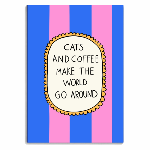 Cats Make The World Go Around - personalised A4, A5, A6 notebook by The Paper Tail