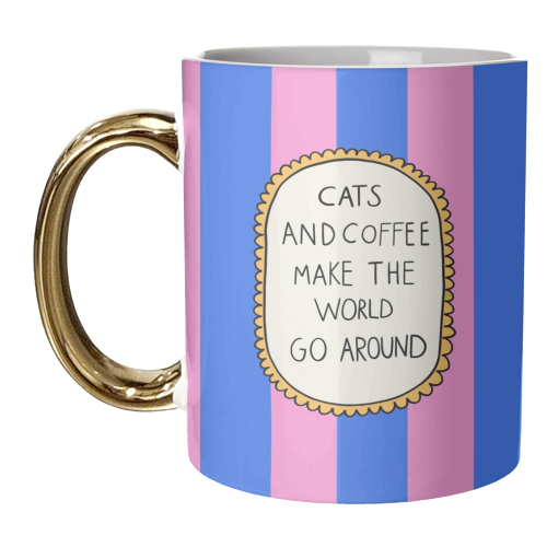 Cats Make The World Go Around - unique mug by The Paper Tail