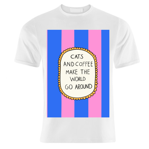 Cats Make The World Go Around - unique t shirt by The Paper Tail