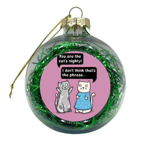 Cat's Nighty - xmas bauble by Drawn to Cats