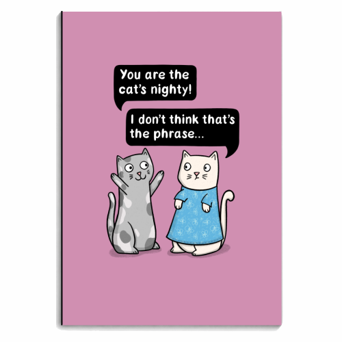 Cat's Nighty - personalised A4, A5, A6 notebook by Drawn to Cats