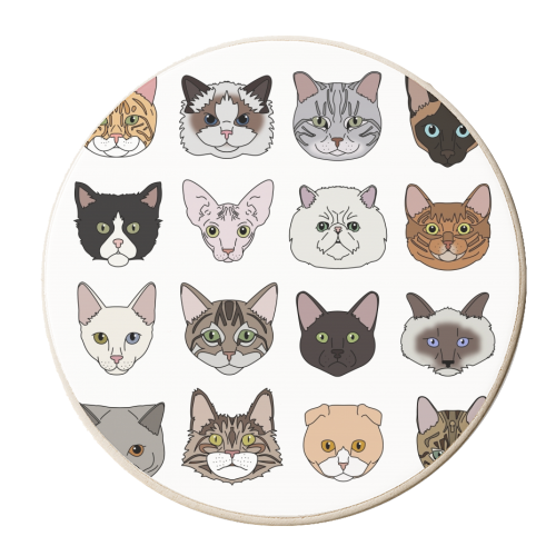 Cats - personalised beer coaster by Kitty & Rex Designs