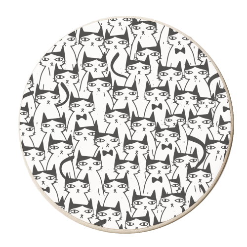 Cats - personalised beer coaster by Uma Prabhakar Gokhale