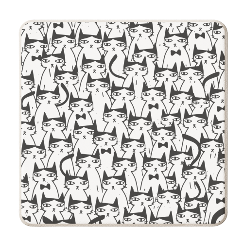 Cats - personalised beer coaster by Uma Prabhakar Gokhale