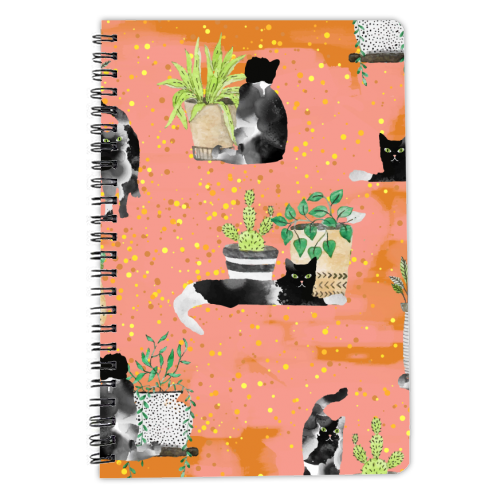Cats & Plants - personalised A4, A5, A6 notebook by Uma Prabhakar Gokhale