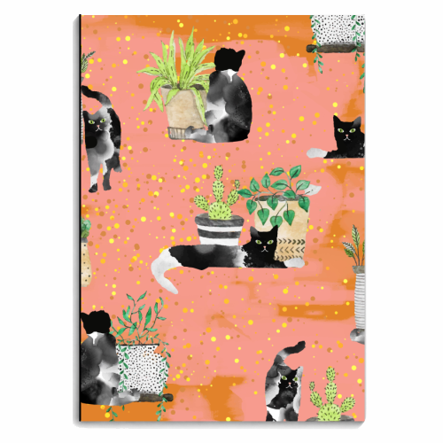 Cats & Plants - personalised A4, A5, A6 notebook by Uma Prabhakar Gokhale