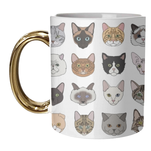 Cats - unique mug by Kitty & Rex Designs