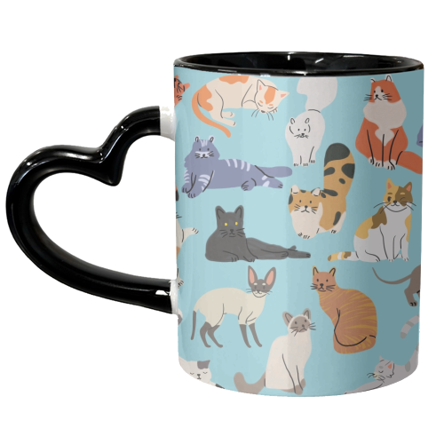 Cats - unique mug by Lilly Rose