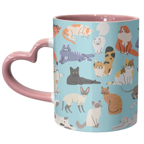 Cats - unique mug by Lilly Rose