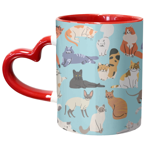 Cats - unique mug by Lilly Rose