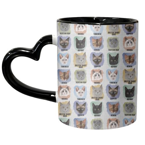 Cats! - unique mug by Sarah Leeves